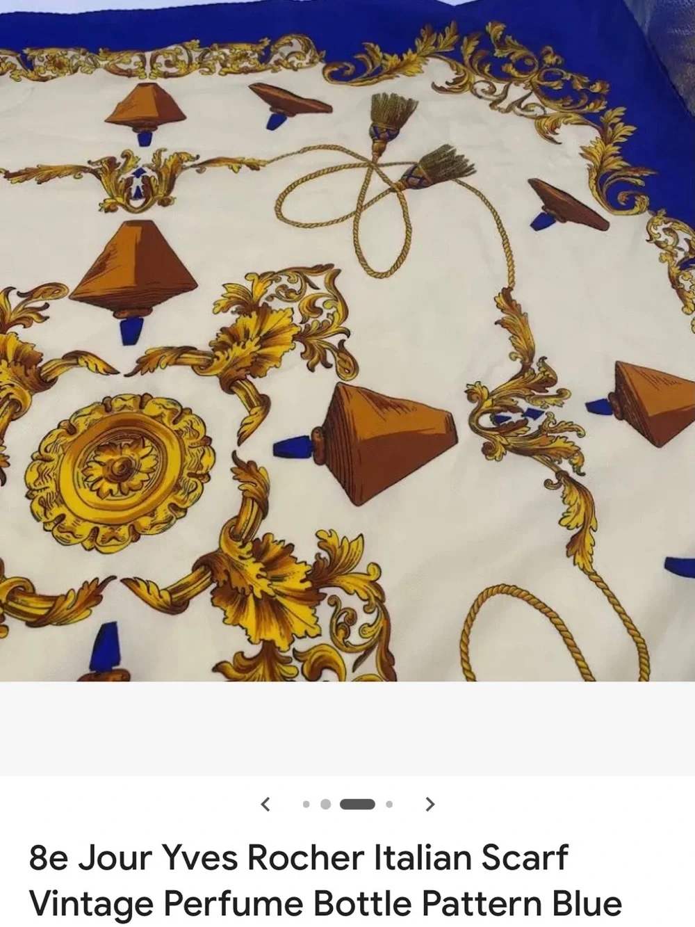 Yves Rocher “8e jour Italian scarf elegant blue