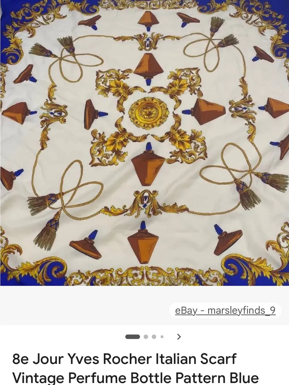 Yves Rocher “8e jour Italian scarf elegant blue