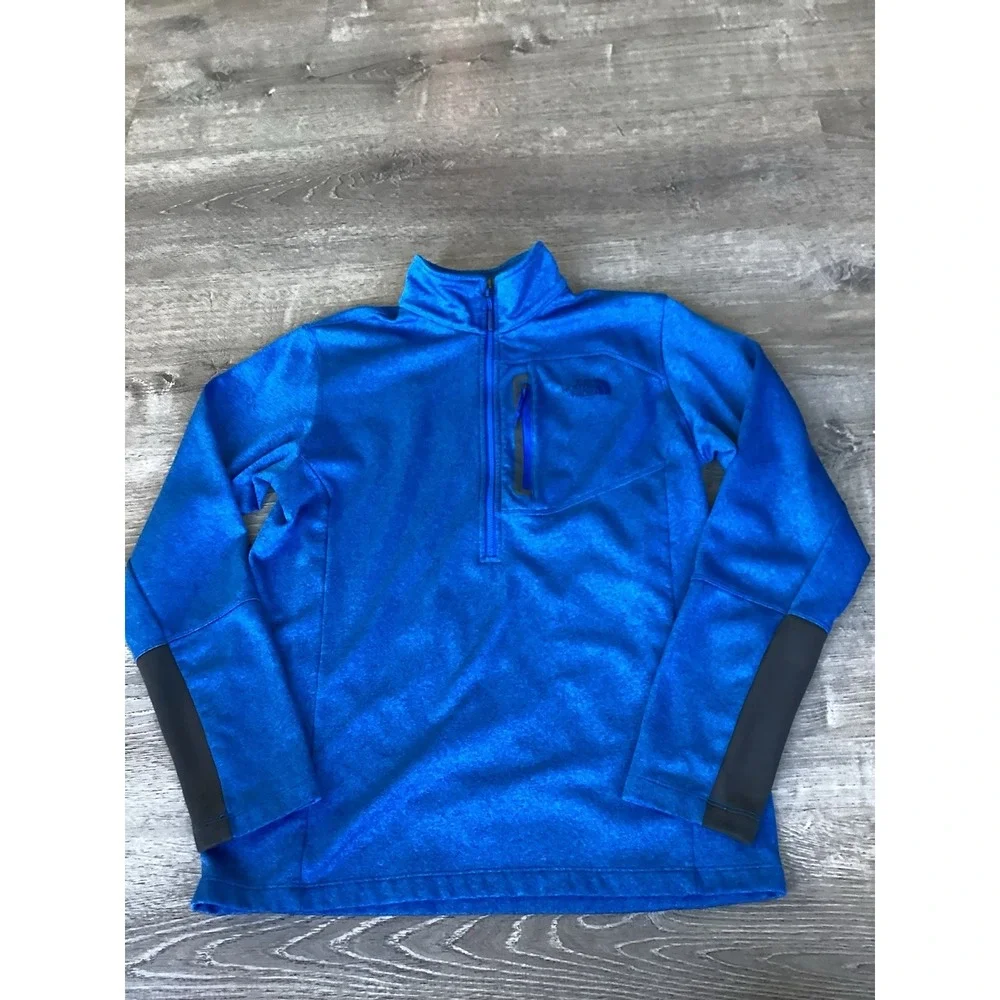 The North Face Mens 1/4 Zip Pullover Size Medium M Blue Sweatshirt Sweater