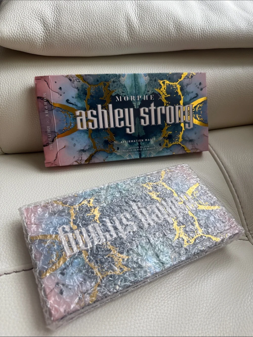 Morphe Ashley Strong Eyeshadow Palette - Marble Pink‎ & Teal