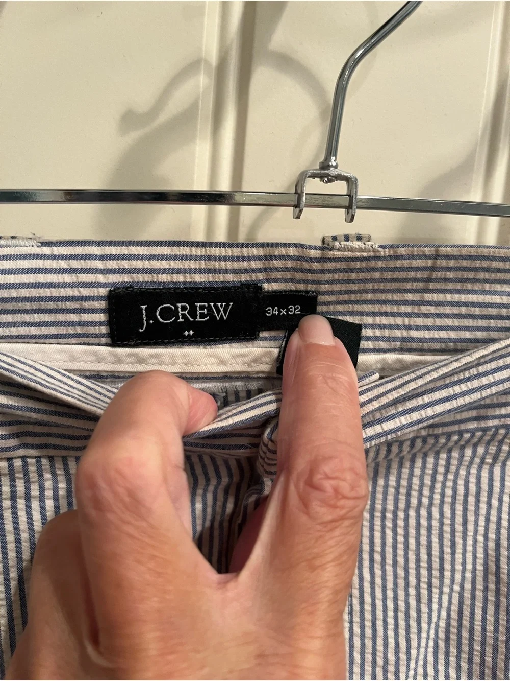 Men's Seersucker Dress Pants — Blue & White