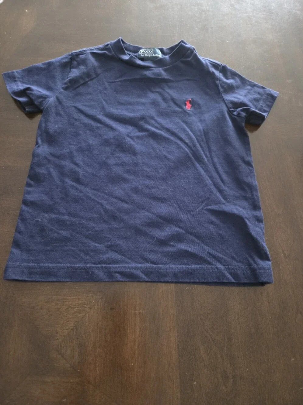 Ralph Lauren Navy Short Sleeve Tee with Red Pony Logo  Sz.3