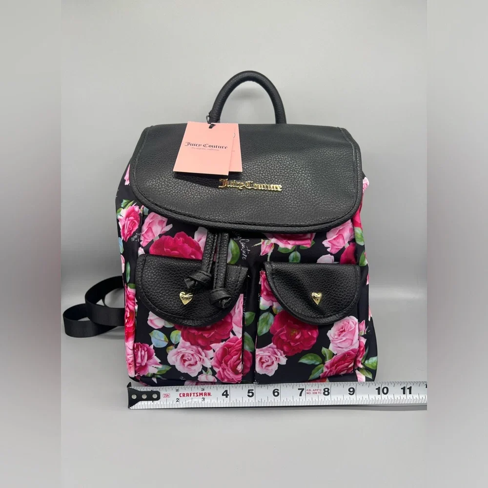 Juicy couture love club floral backpack purse