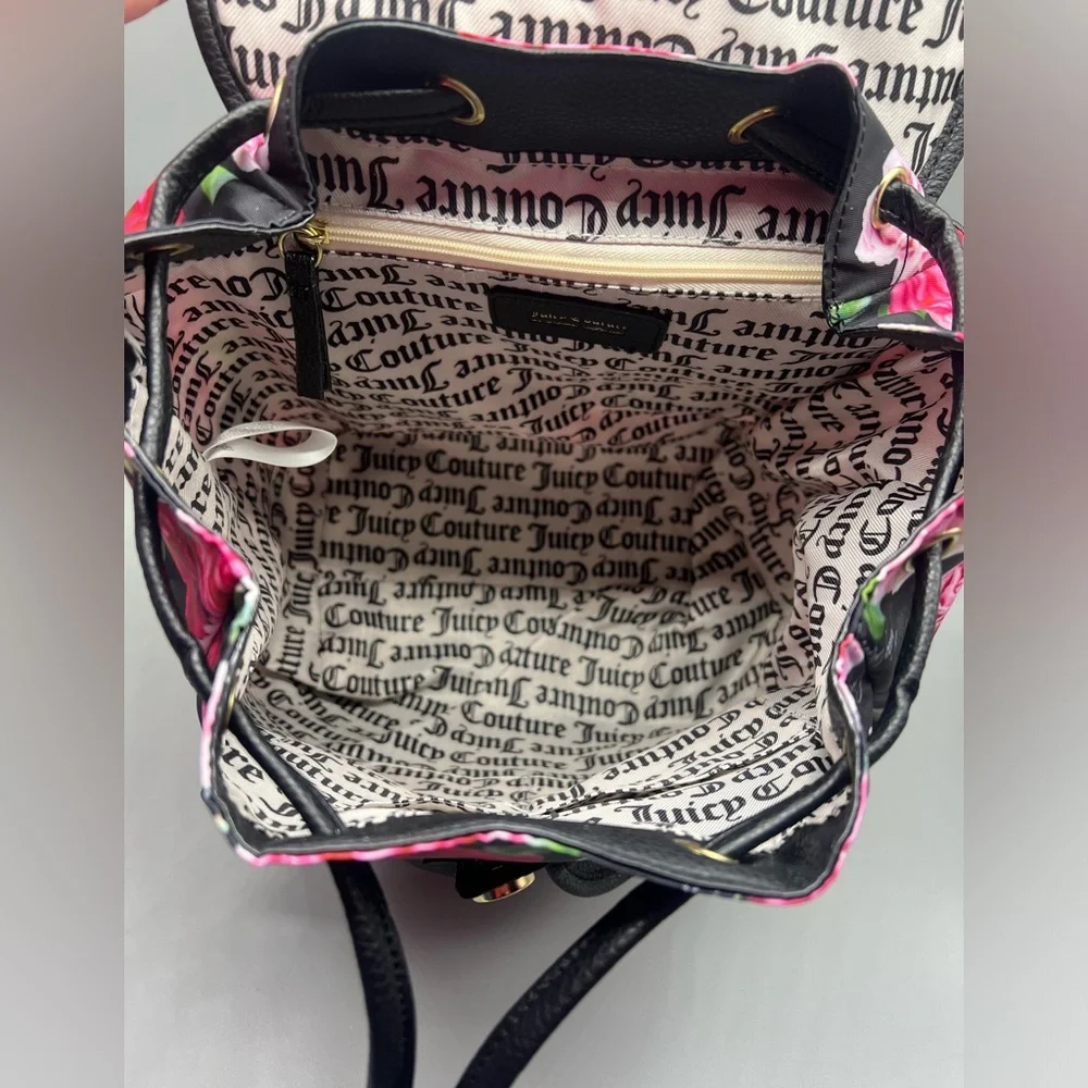 Juicy couture love club floral backpack purse