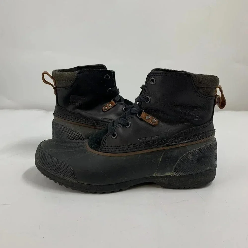 Sorel Men's Ankeny Leather Rubber Waterproof  NM2101-010‎ Lace Up Boot Size 9
