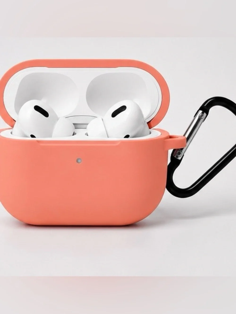 Light Pink- Silicone AirPods Pro Case with Carabiner