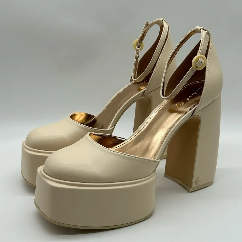 Circus by Sam Edelman Women’s Bailey Platform Heels Vanilla Size 10M New In Box