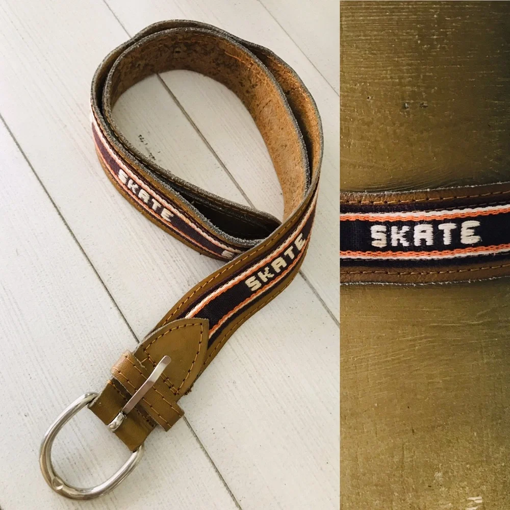 VINTAGE 80’s Super Cool “SKATE” Belt XS