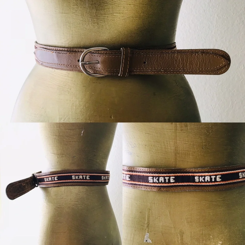 VINTAGE 80’s Super Cool “SKATE” Belt XS