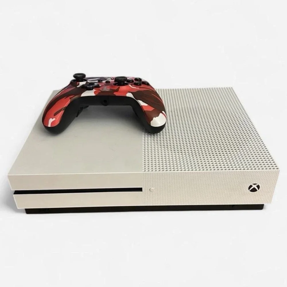 Microsoft Xbox One S 500GB White Console Tested Working + Camo Controller READ