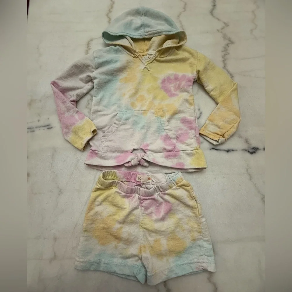C&C California Kids Pink and White Set Size XS(4/5)
