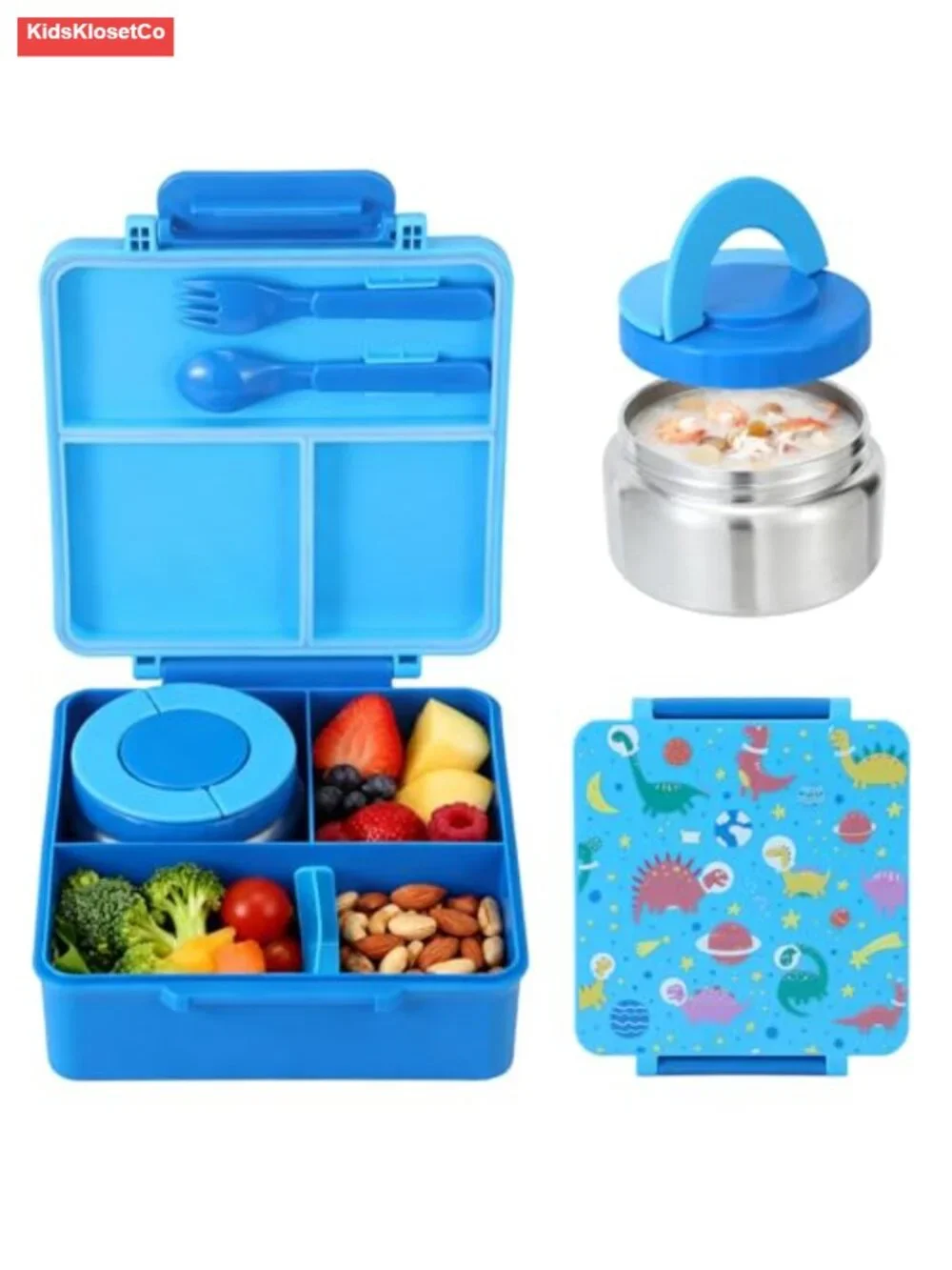 Bento Lunch Box with Insulated Stainless Steel Food Jar, 1650ML Leakproof Meal