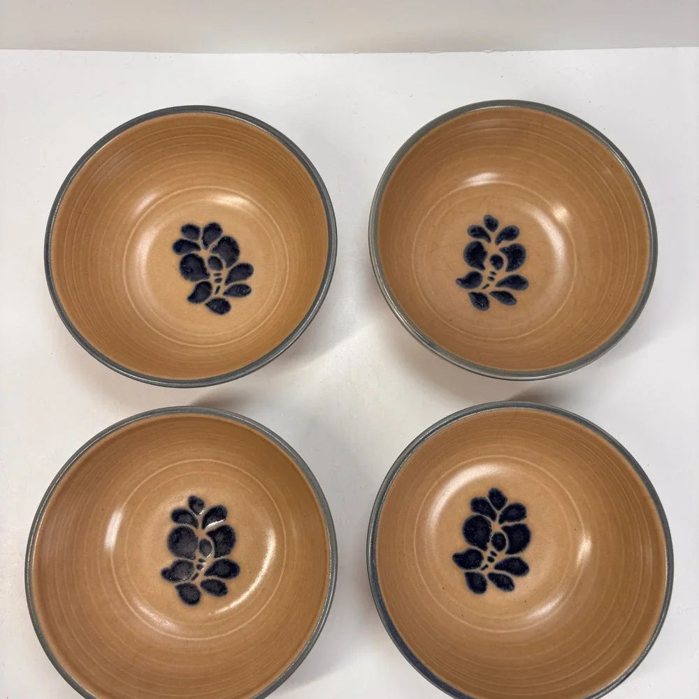 Pfaltzgraff Stoneware Soup Cereal Bowl 009 Cottage core Pattern Vintage Set of 4