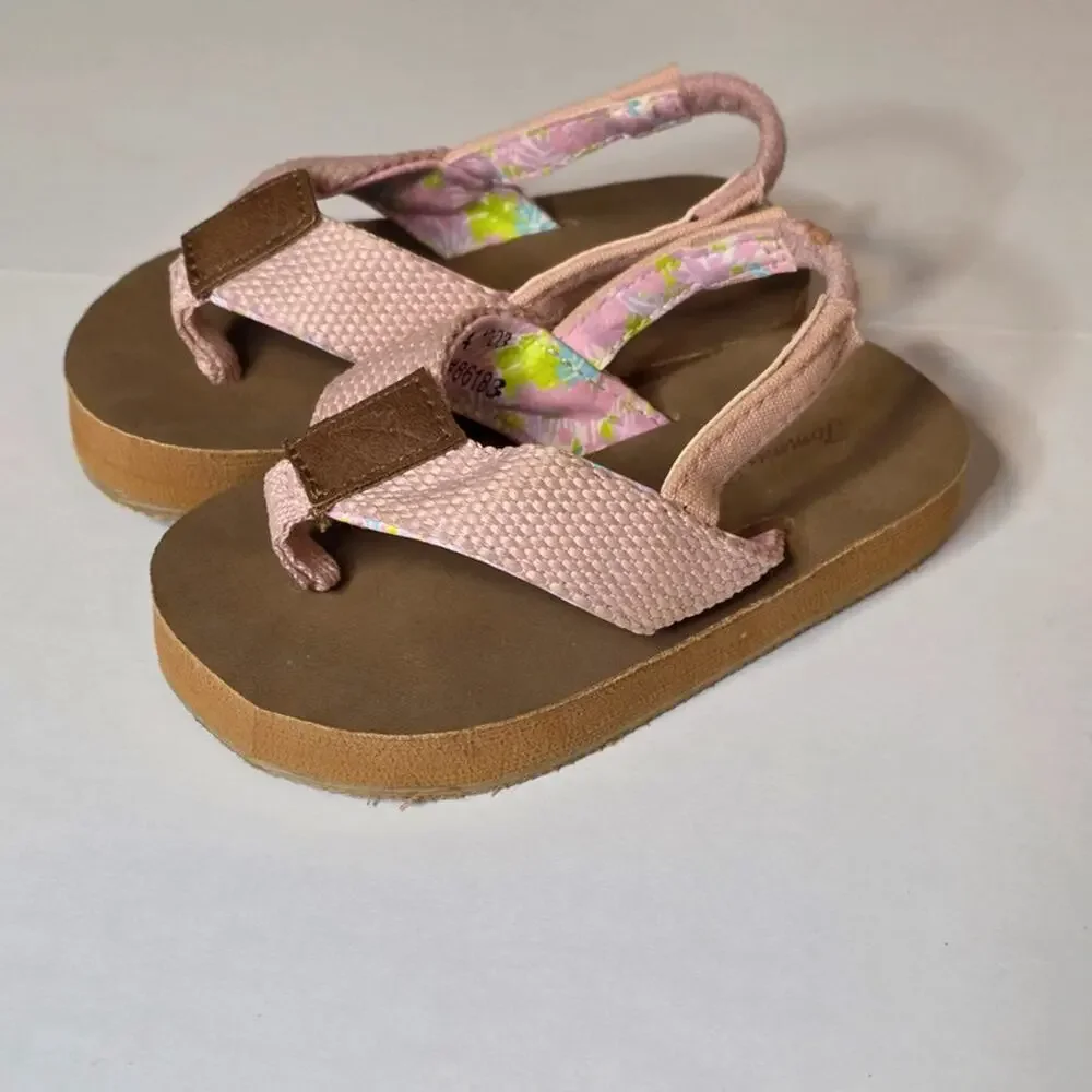 Tommy Bahama Toddler size 5-6 Thong Flip‎ Flops with Elastic Back EUC