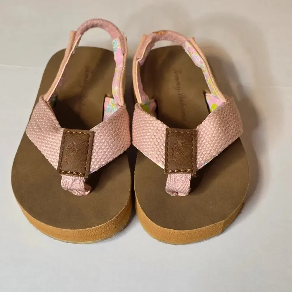 Tommy Bahama Toddler size 5-6 Thong Flip‎ Flops with Elastic Back EUC