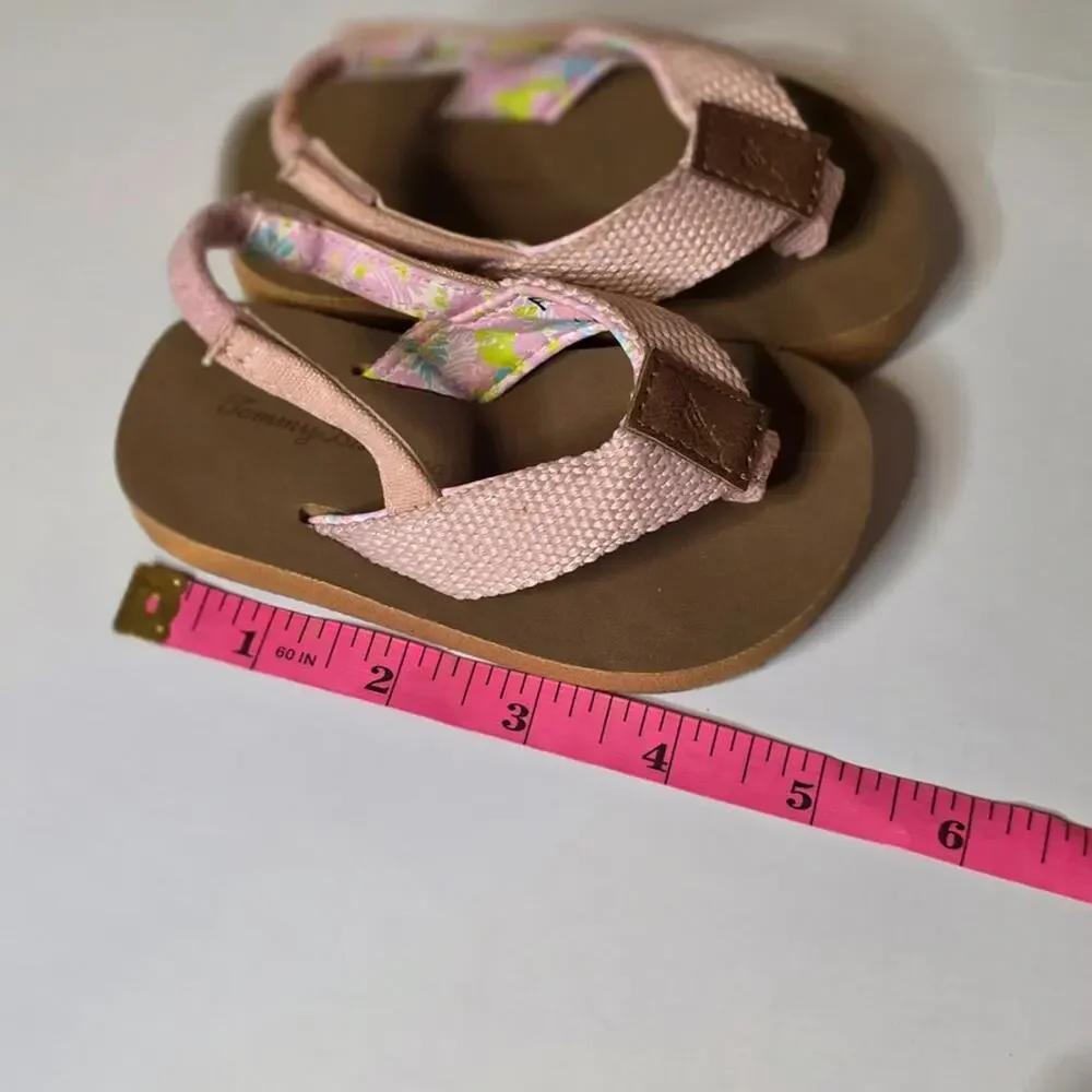 Tommy Bahama Toddler size 5-6 Thong Flip‎ Flops with Elastic Back EUC