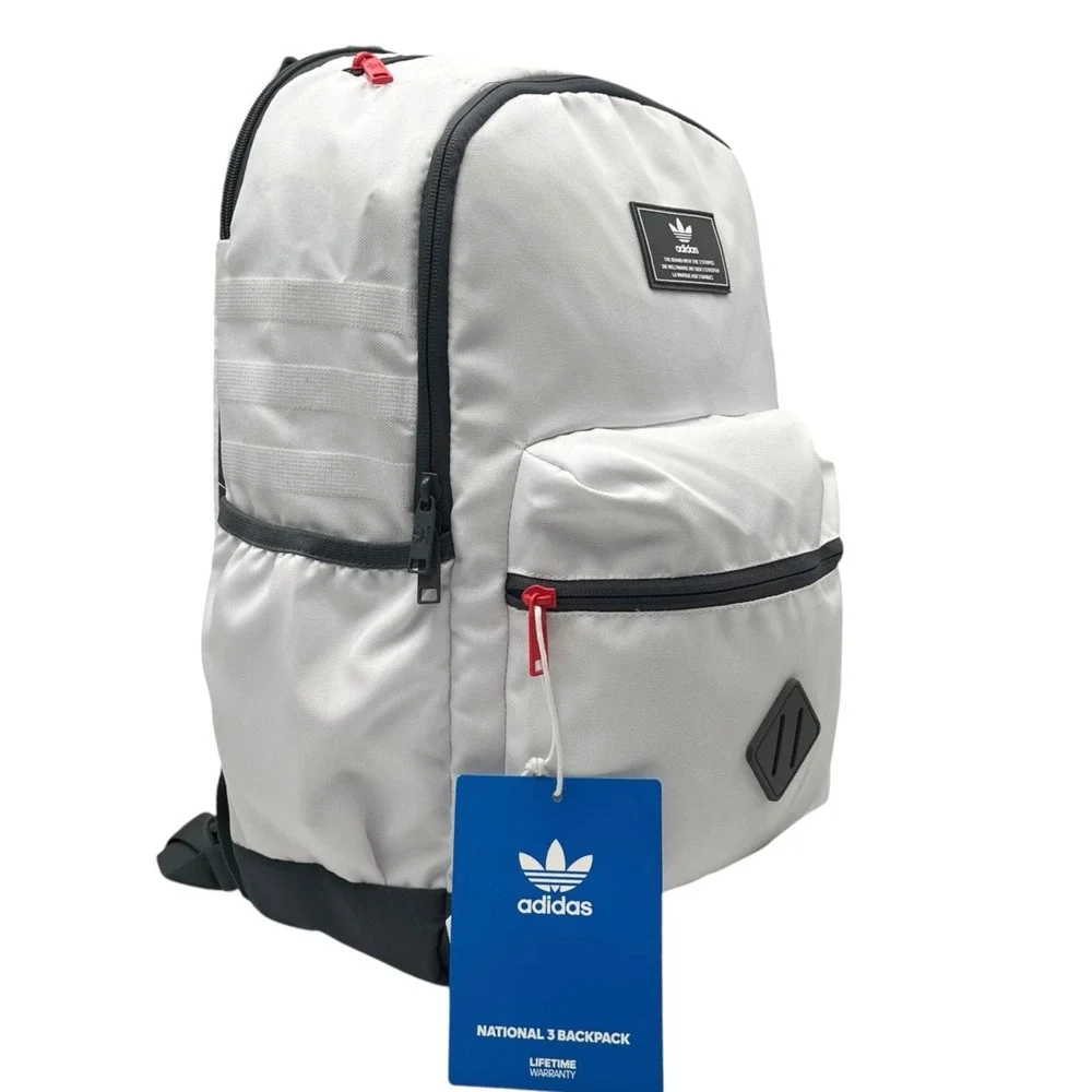 adidas National 3.0 Backpack Laptop Storage White/Onix Grey/Bright Royal Blue
