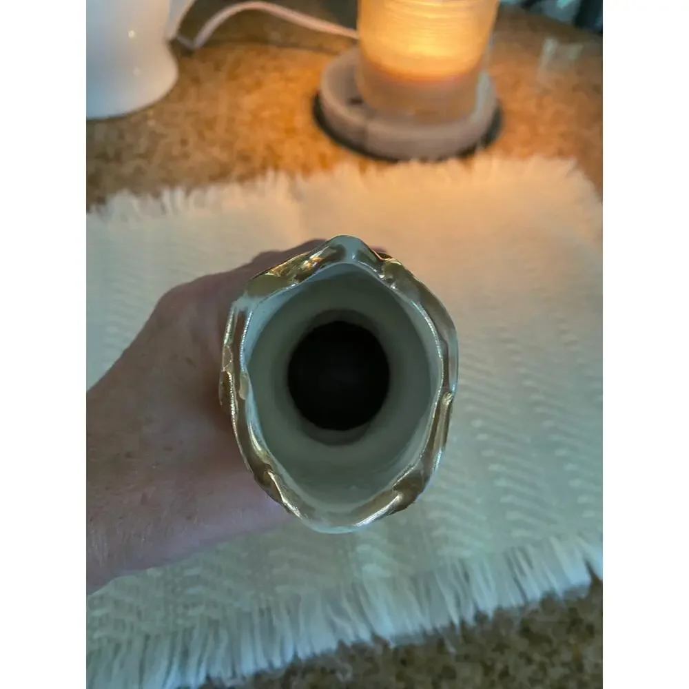 Vintage Weeping Gold VASE 24 Karat Gold Made in USA  mid-century 1950s