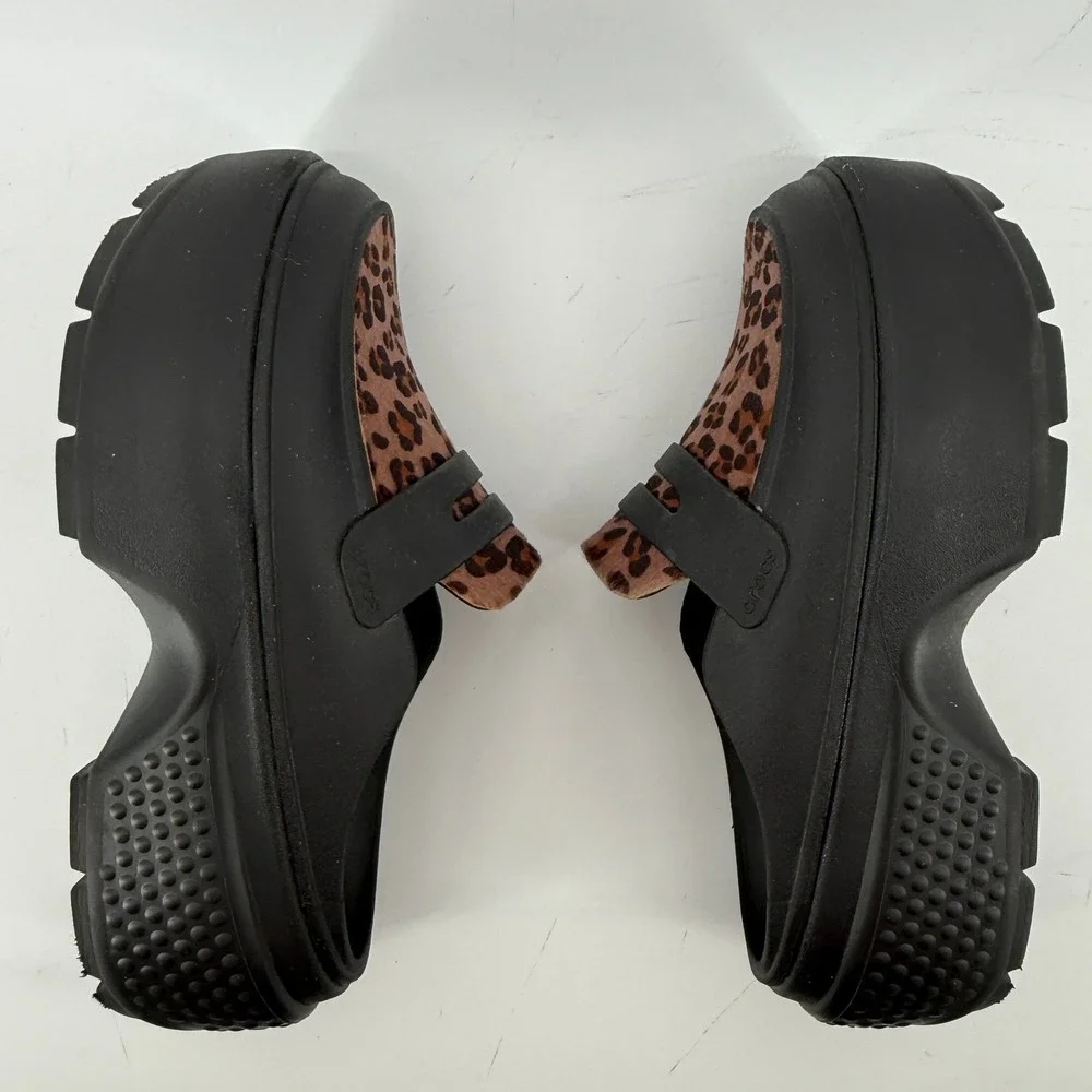CROCS stomp leopard