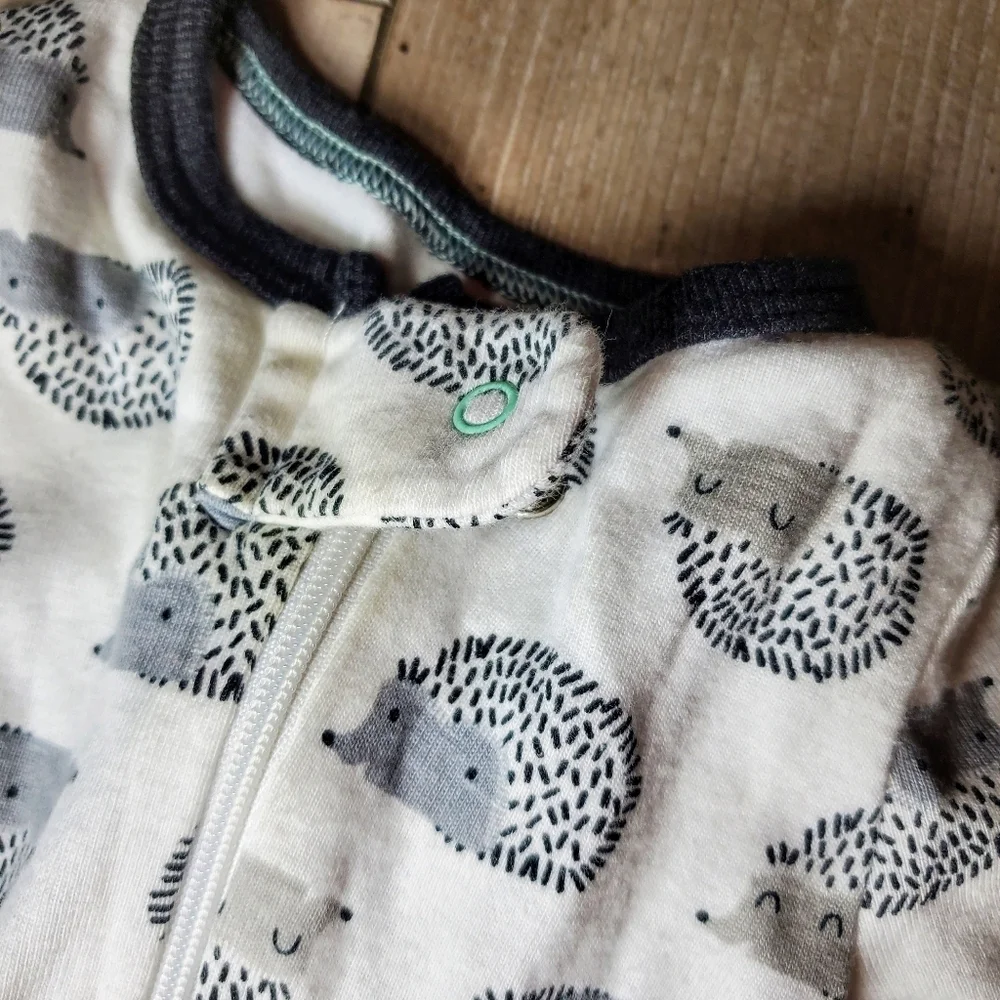 Cloud Island 0-3M 100% Cotton Hedgehog Footed Sleeper One Piece