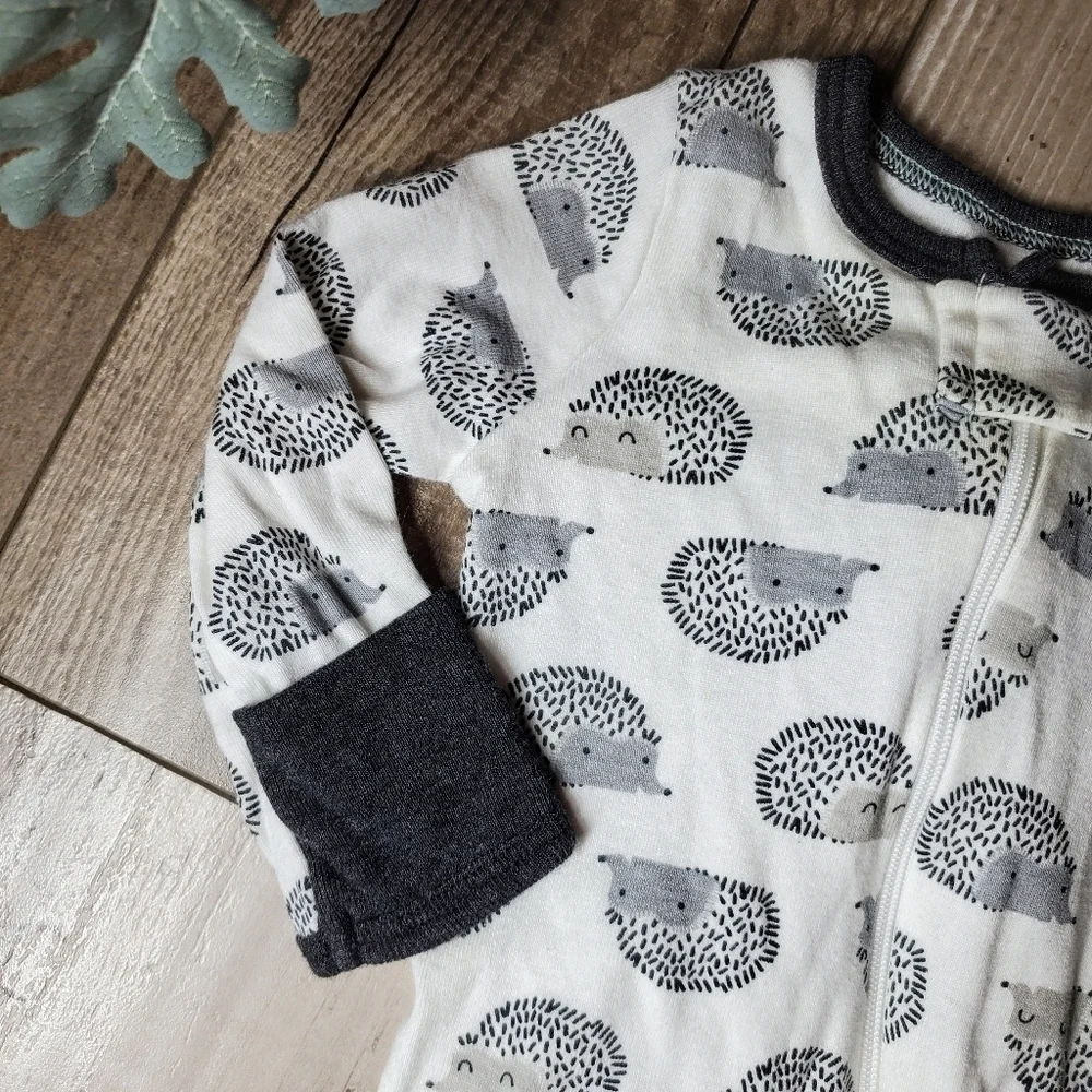 Cloud Island 0-3M 100% Cotton Hedgehog Footed Sleeper One Piece