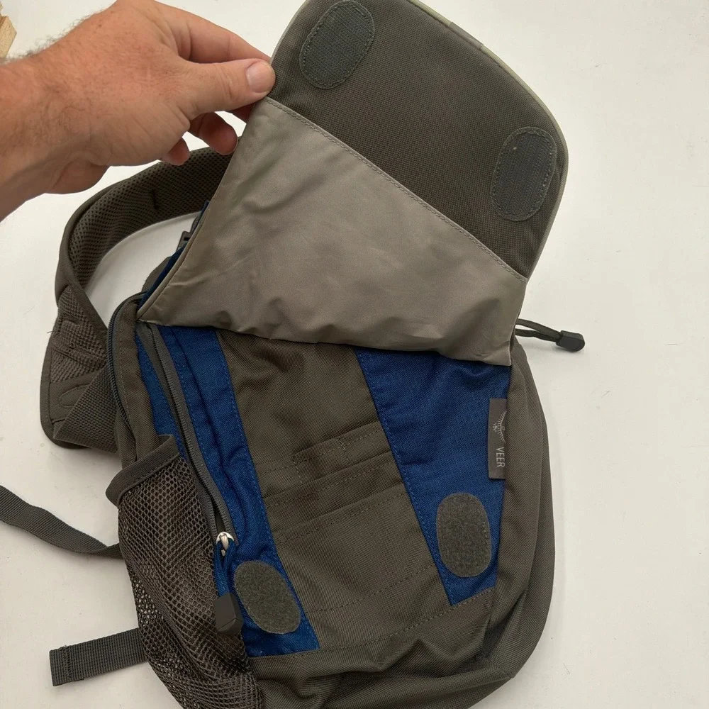 Osprey Sling Bag Veer ReSource Series Recycled Crossbody Blue Brown Mens OS