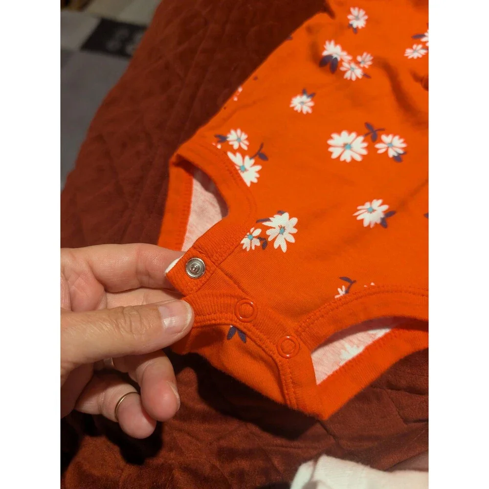 Carters 3M Floral Print Baby Bodysuit - Free Shipping