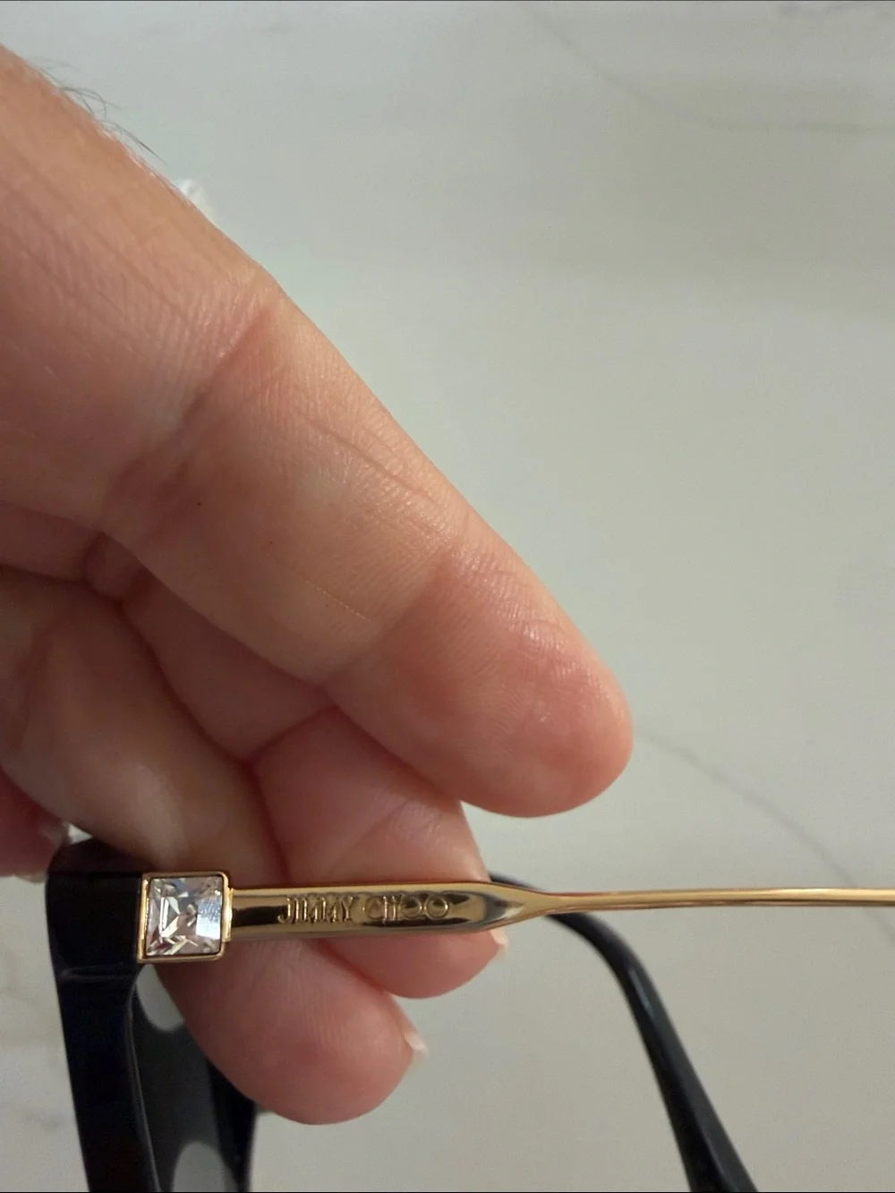 Jimmy Choo Black Cat-Eye Sunglasses with Gradient Lenses
