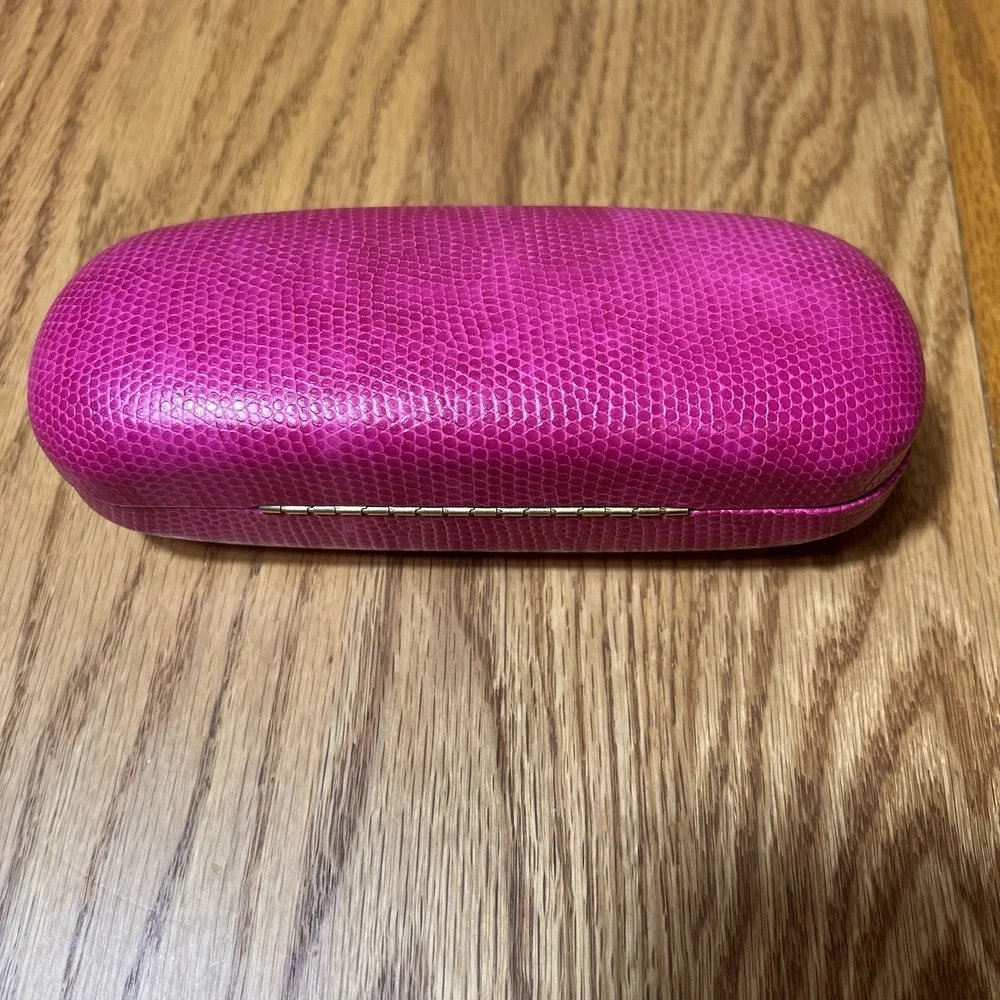 Lily Pulitzer Eye Glasses Case Hot Magenta Pink Hard Clamshell
