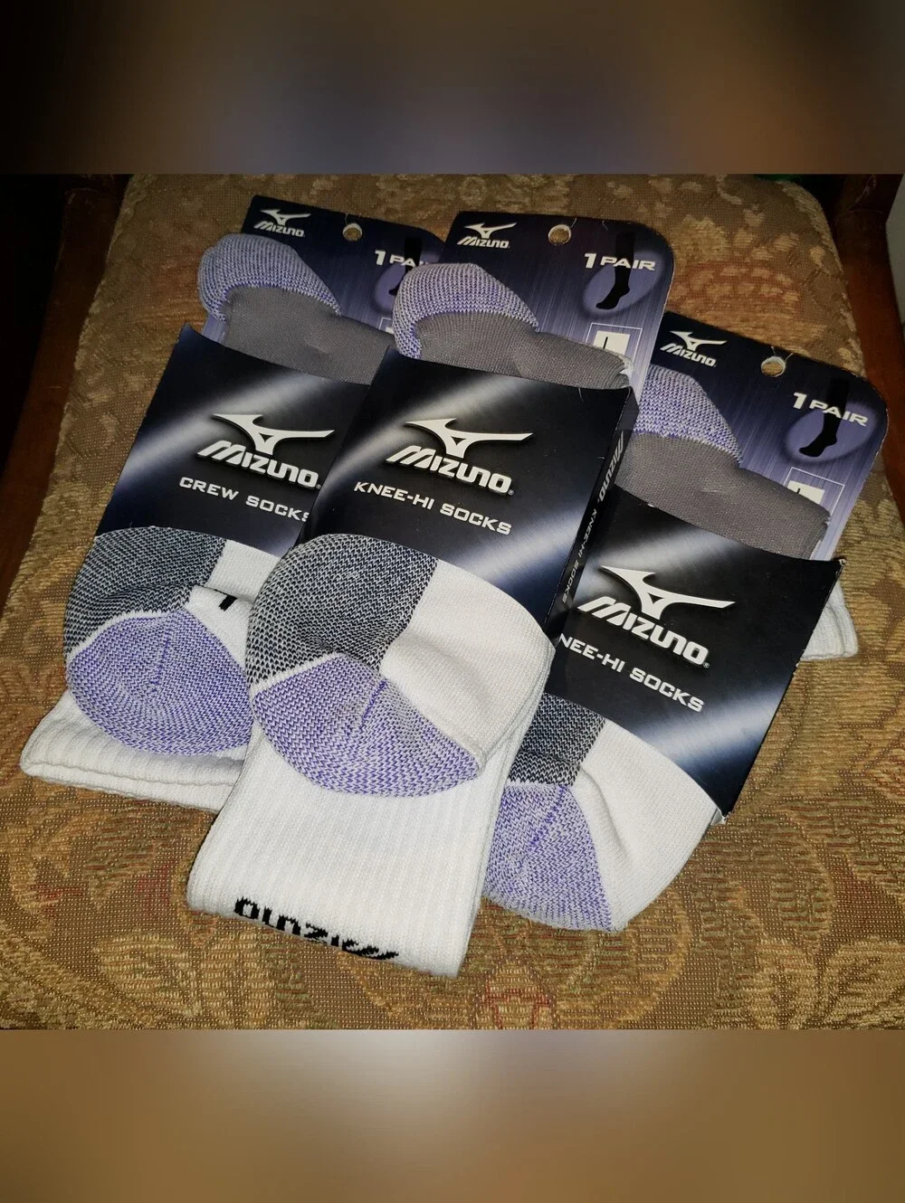 Three (3) Pairs Of New Mizuno Socks
