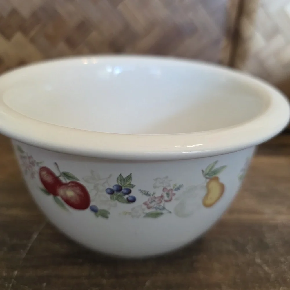 Corelle Coordinates Chutney Pattern Stoneware Serving Mixing Bowl 3 Piece‎ Set