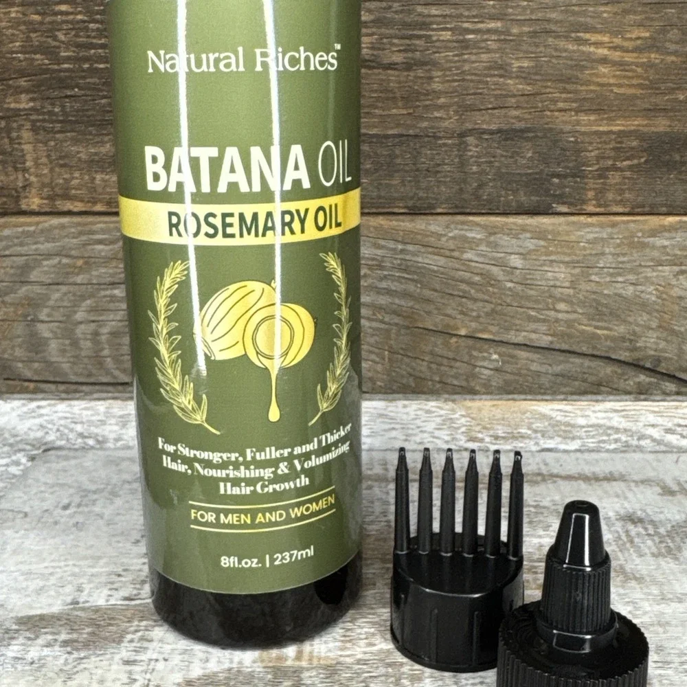 Batana Oil Rosemary Hair/Scalp Oil 8 Fl Oz Bottle + Comb Dispenser  | MSRP = $28