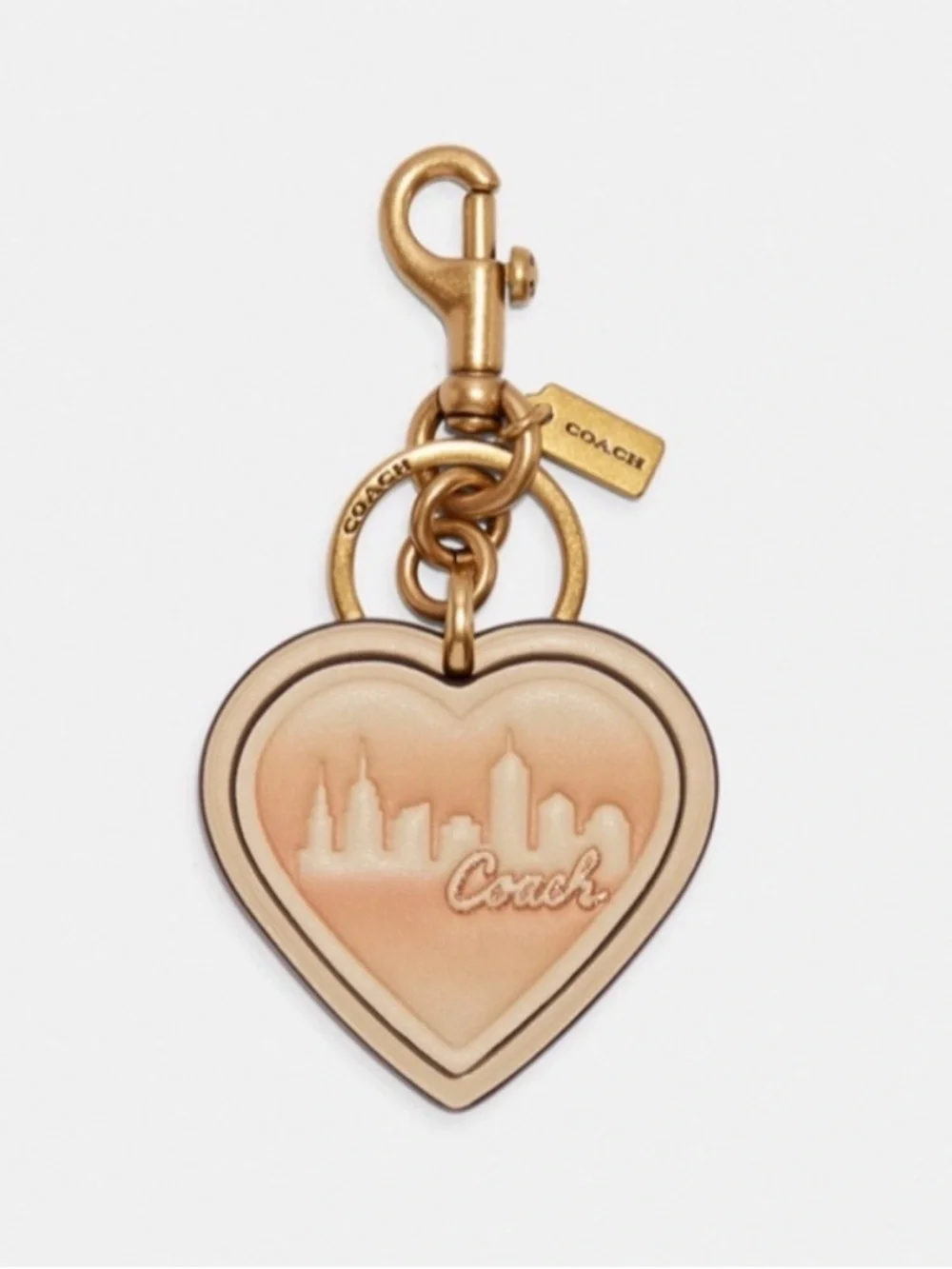Coach X Jennifer Lopez Heart Bag Charm City New York Skyline keychain