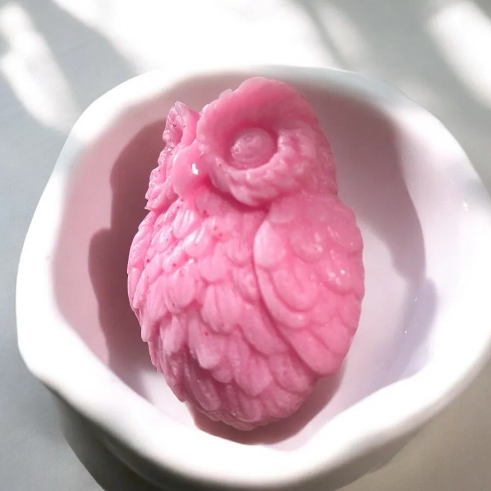 Jasmine SOAP owl handmade 3x2in 4oz shea butter & coconut oil based