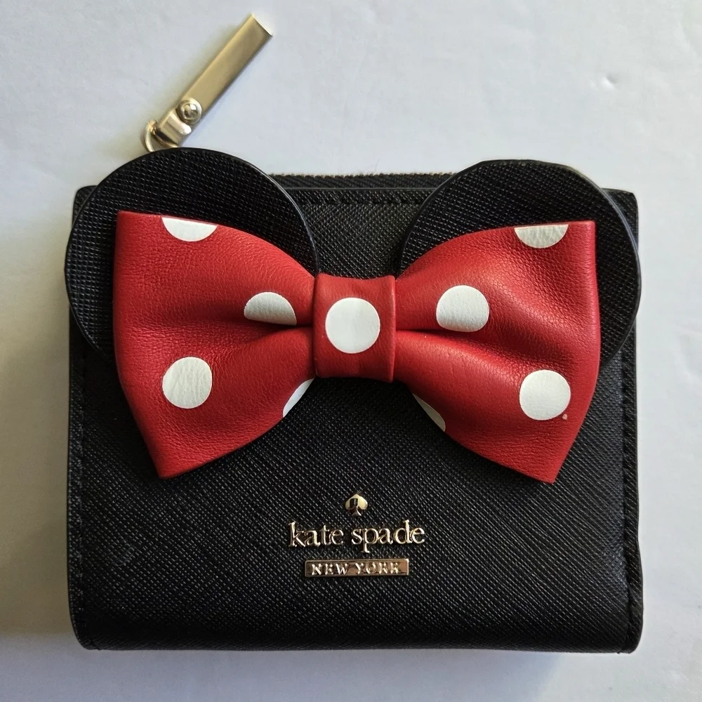 Kate Spade Disney Minnie Mouse Leather Compact Wallet