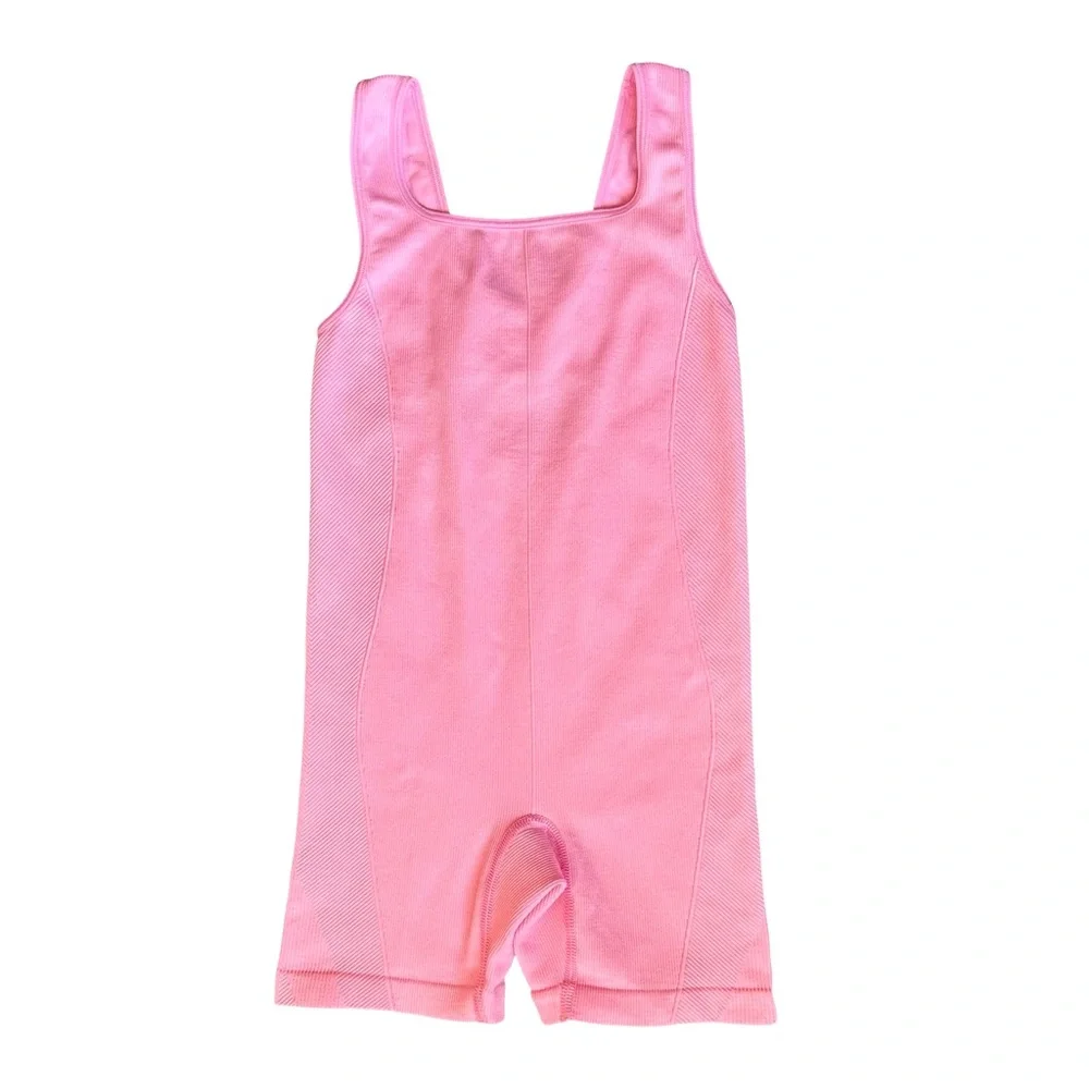 All in motion 6/7 Girls light pink shorts stretch leotard athletic dance