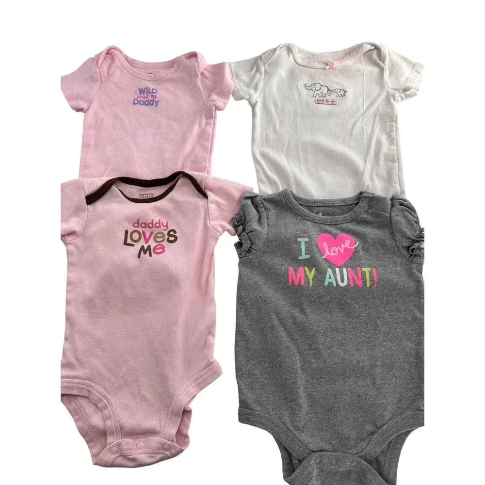 Baby Girls Assorted One piece & Shorts Bundle - Sizes‎ 6M Cotton Blend 15 Piece