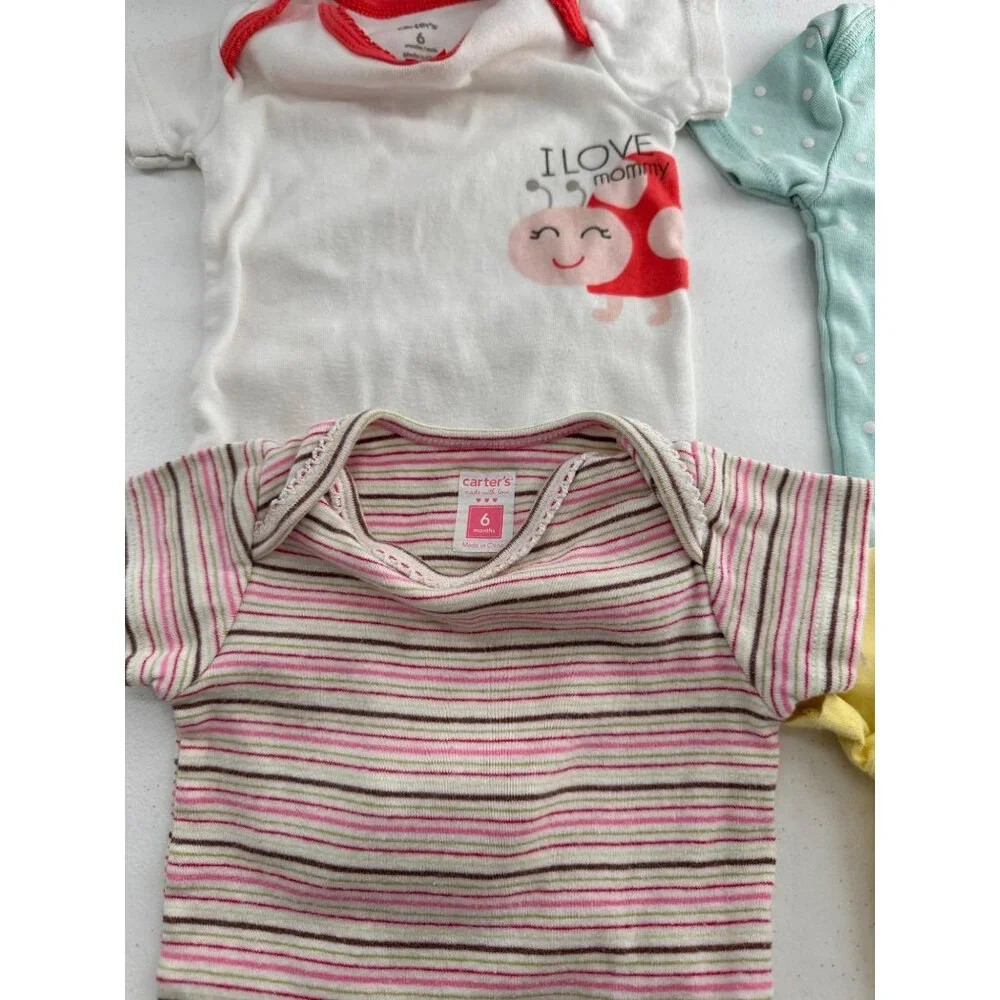 Baby Girls Assorted One piece & Shorts Bundle - Sizes‎ 6M Cotton Blend 15 Piece