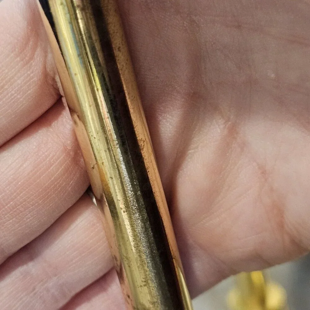 Vintage gold brass