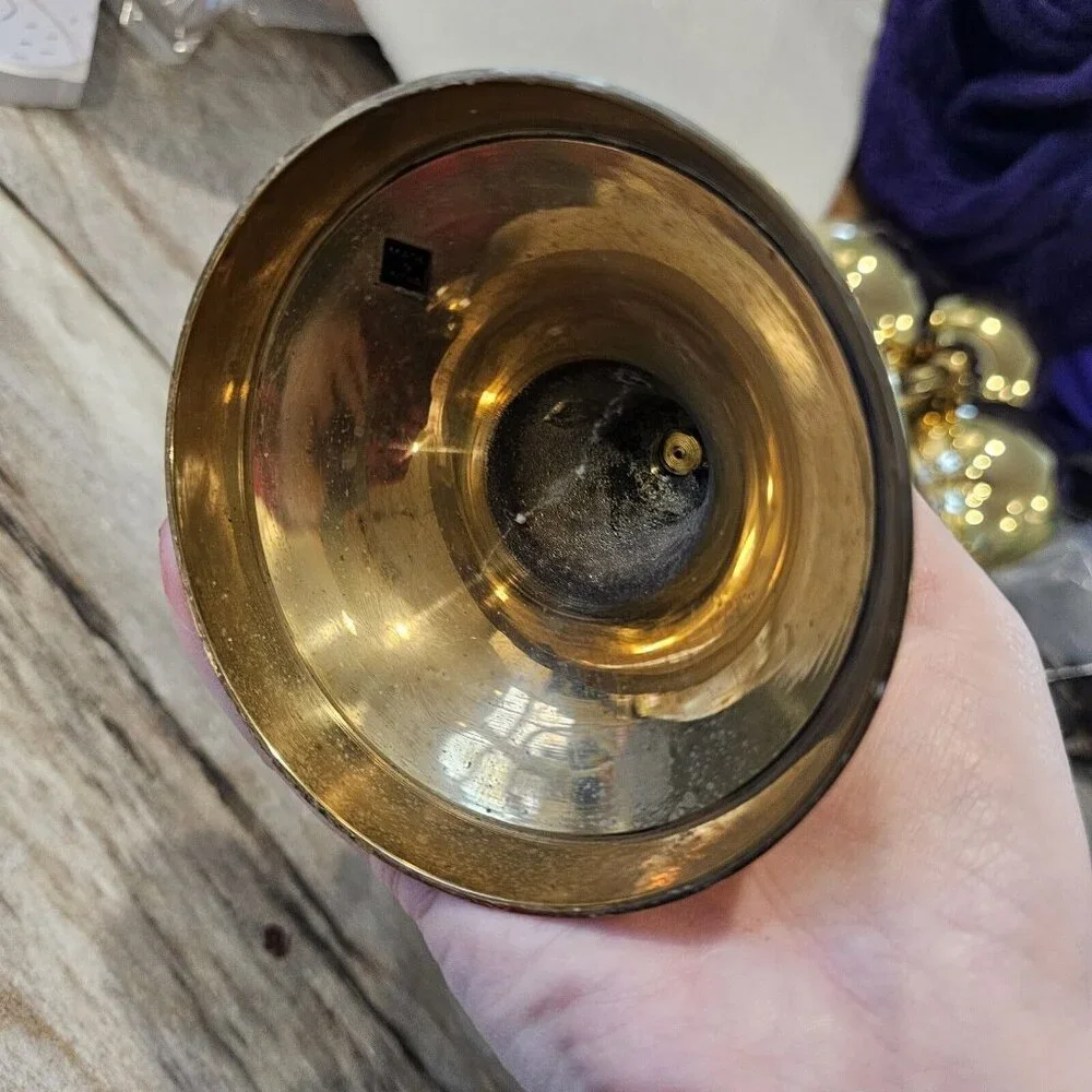 Vintage gold brass