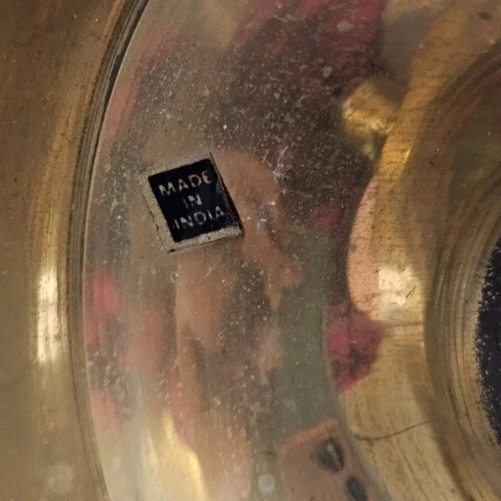 Vintage gold brass