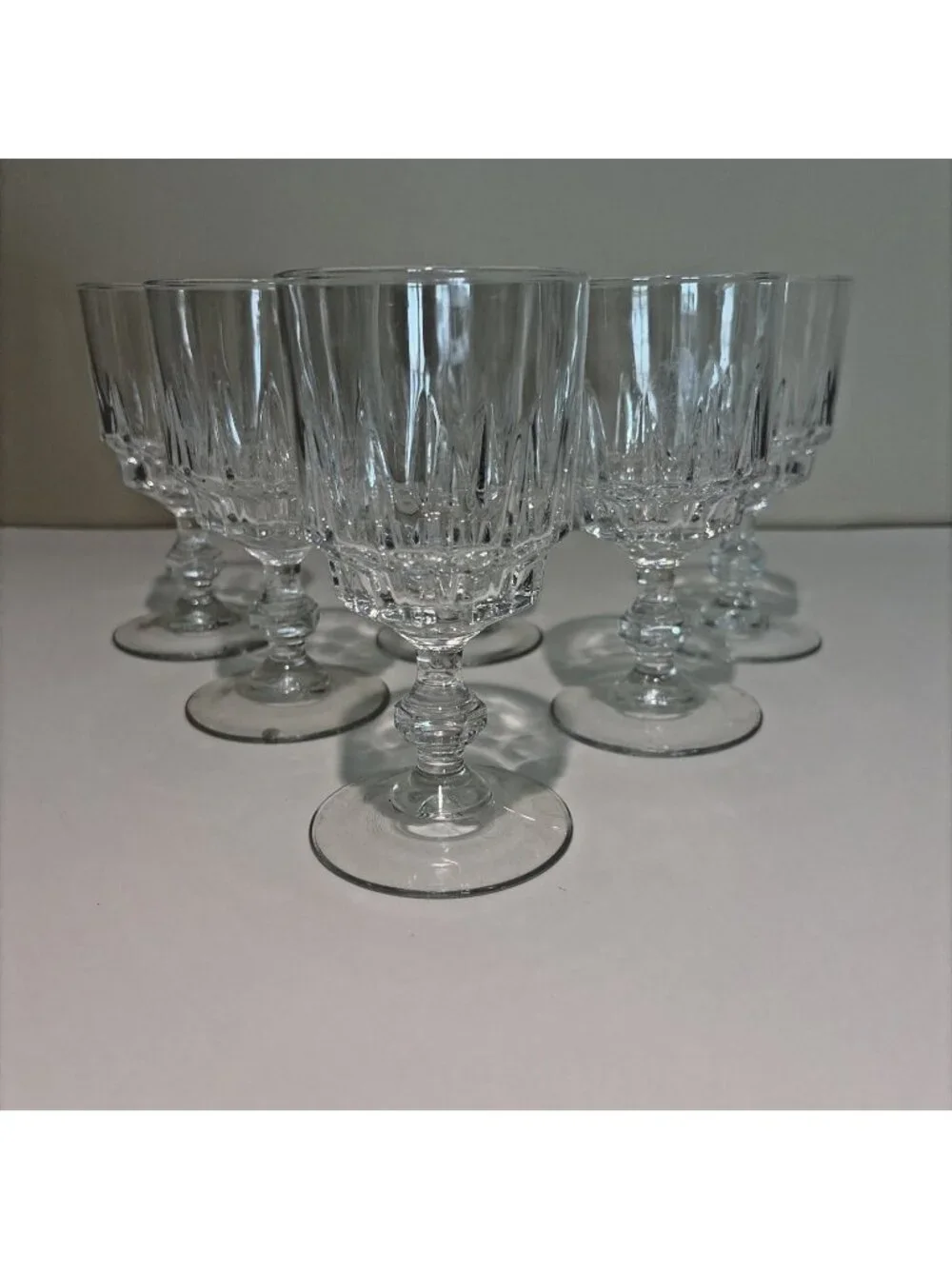 VTG Cristal d'Arques Durand Louvre Wine Glass 6 Ounces France Crystal Set of 6