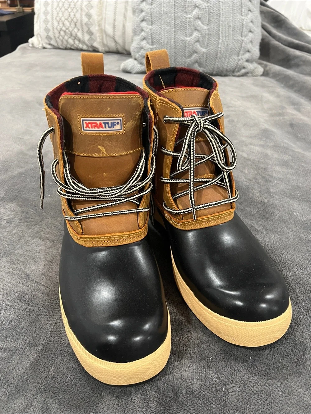 Size 11 Xtra Tuf Men’s Brown and Black Ankle Boots