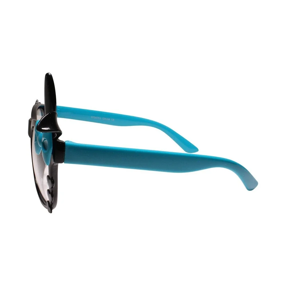 Decorative Black and Teal Bow Cat-Eye Reading Glasses
