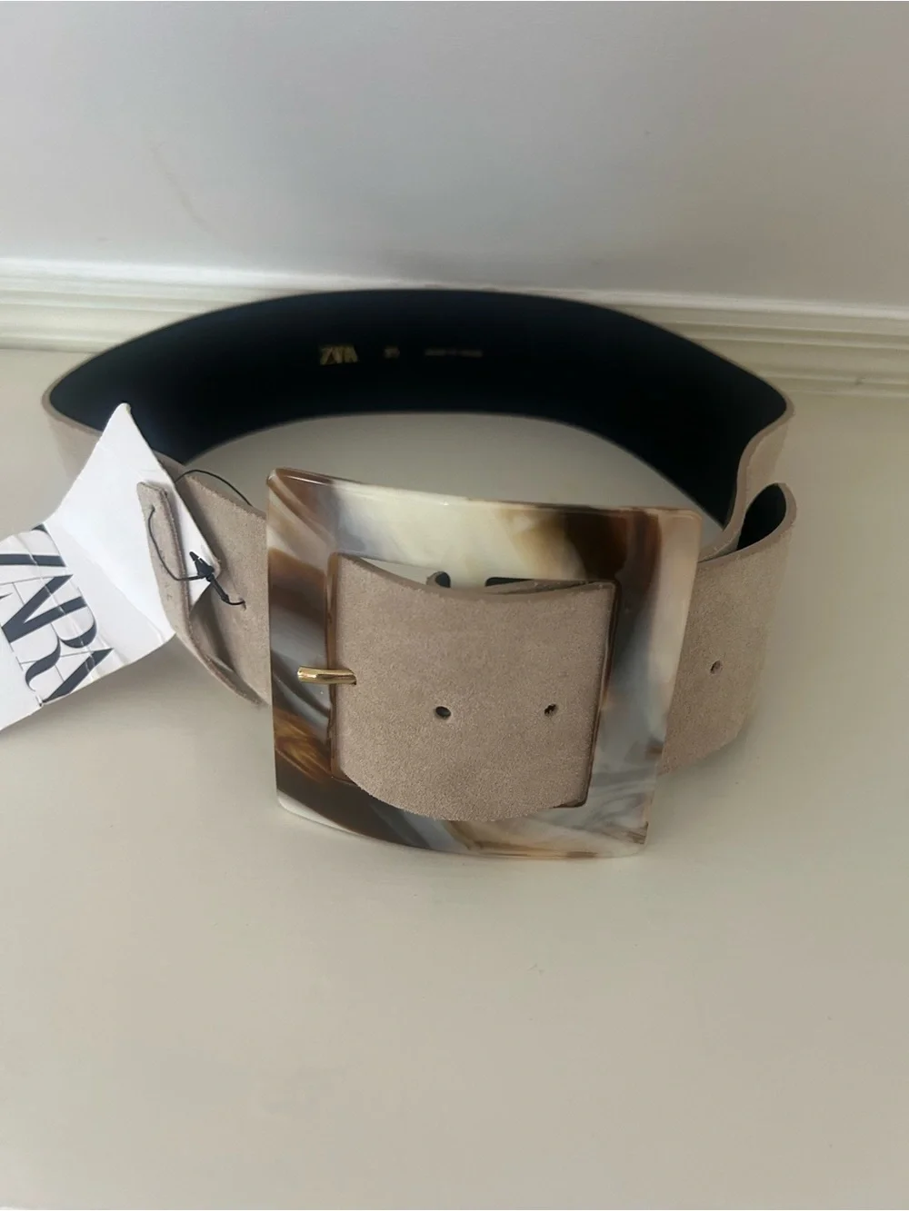 NWT Zara Tortoise wide belt