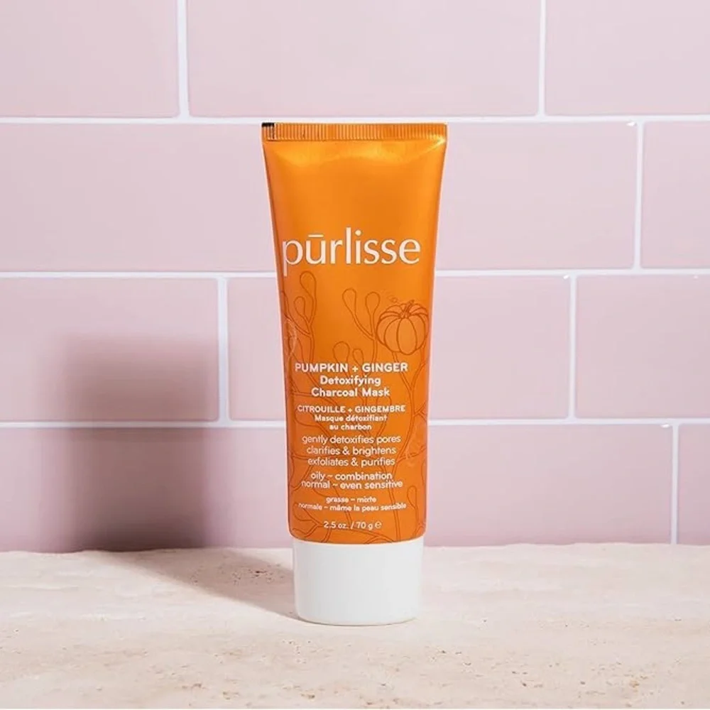 NIB Purlisse Pumpkin and Ginger Detoxifying Charcoal Mask 2.5 Oz