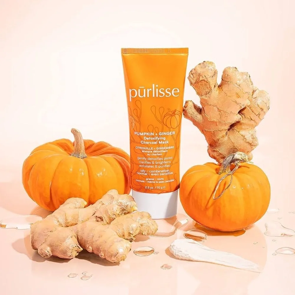 NIB Purlisse Pumpkin and Ginger Detoxifying Charcoal Mask 2.5 Oz