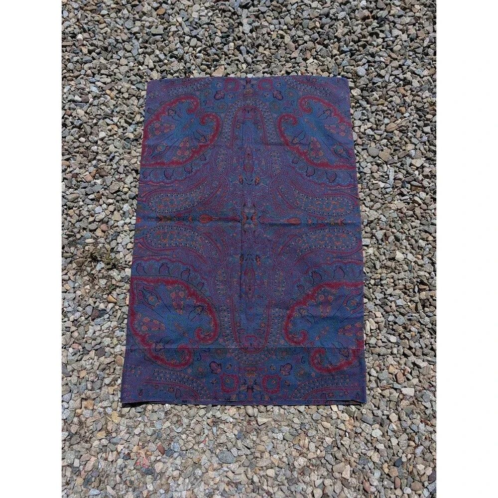 Vintage Ralph Lauren Retro Paisley Colored Standard Pillowcase Cotton RN 14927