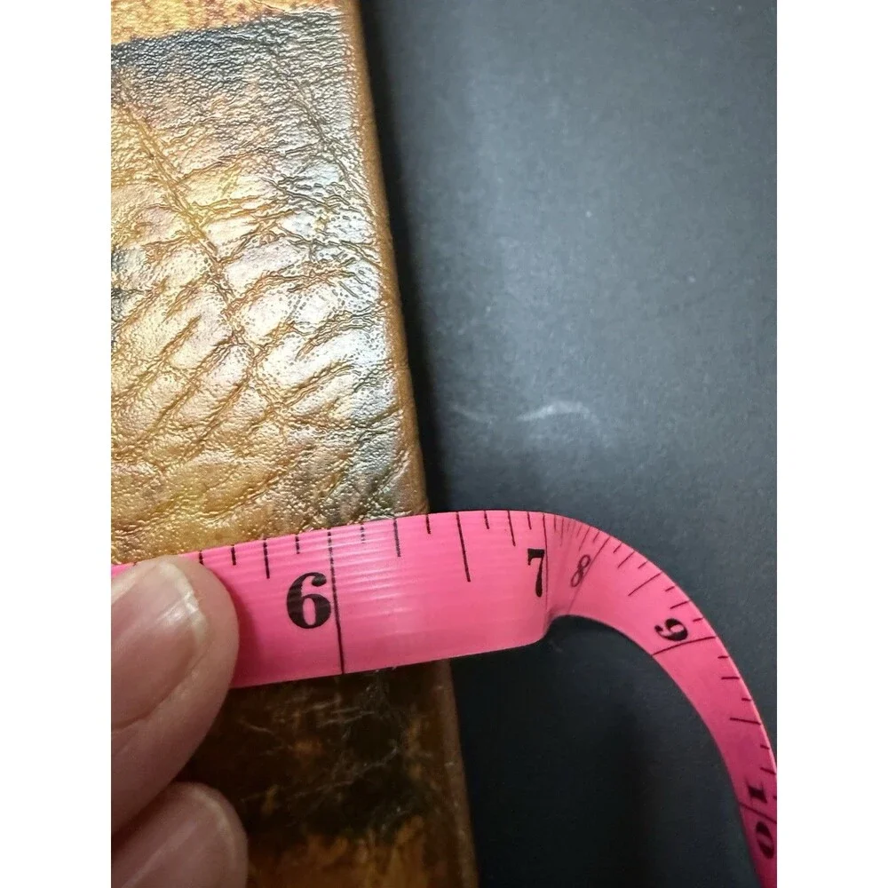 Pair (2) Faux Book Hidden Storage Antiqued Cover Felt Lined Magnet Close
