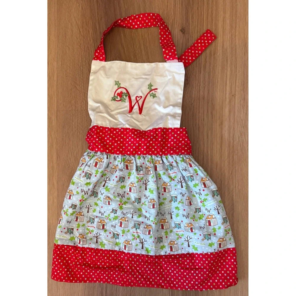 American Girl WellieWishers Willa Apron Kids Red Polka Dot Playhouse Print